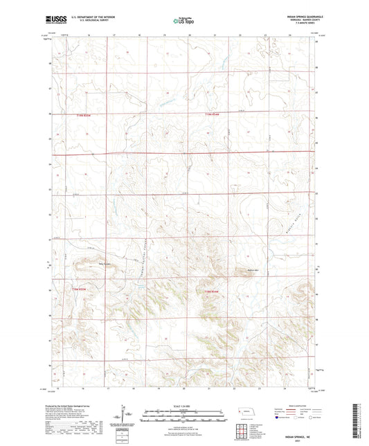 Indian Springs Nebraska US Topo Map Image