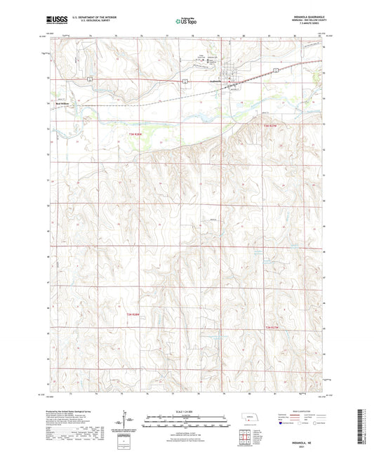 Indianola Nebraska US Topo Map Image