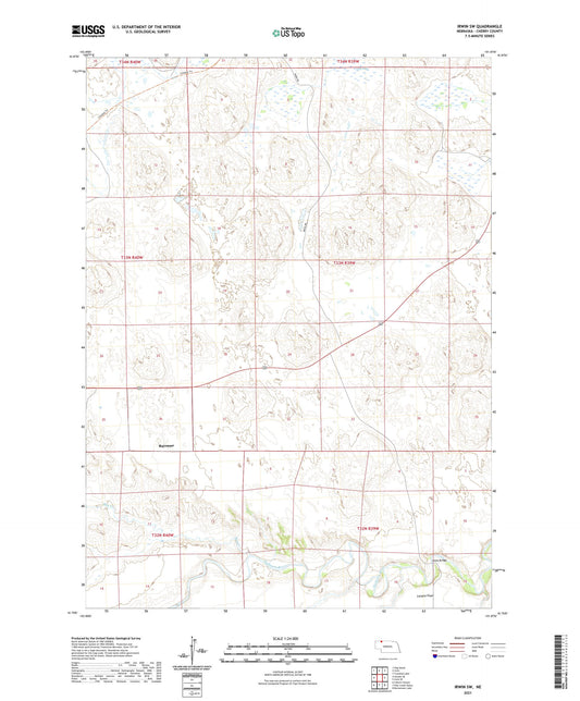Irwin SW Nebraska US Topo Map Image