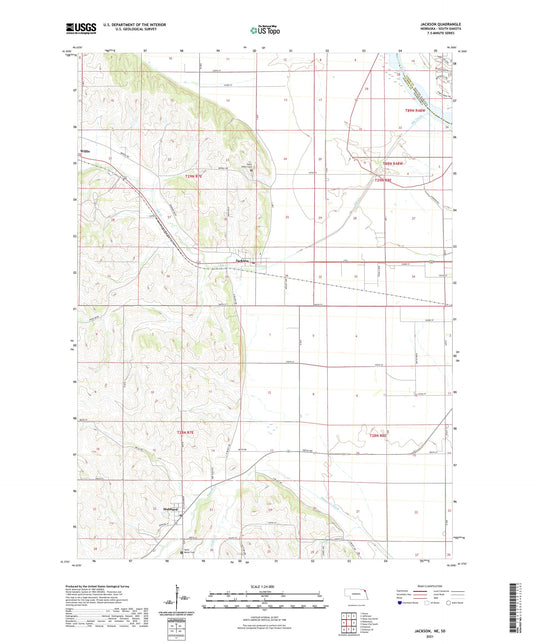 Jackson Nebraska US Topo Map Image