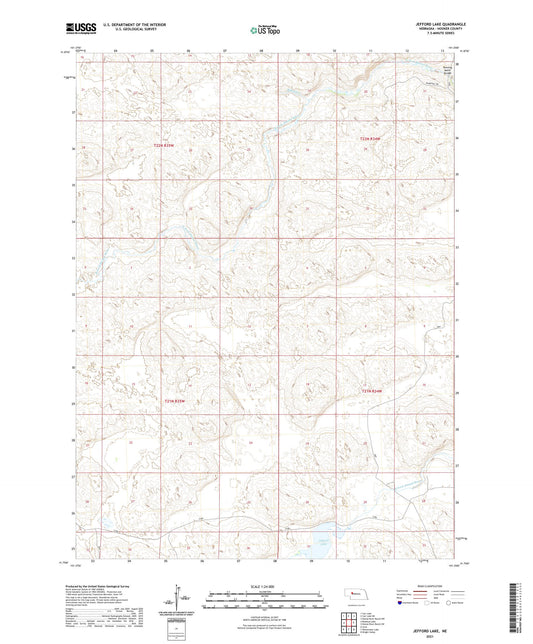Jefford Lake Nebraska US Topo Map Image