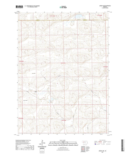 Jensen Lake Nebraska US Topo Map Image