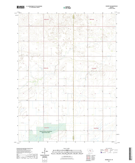 Kearney SW Nebraska US Topo Map Image
