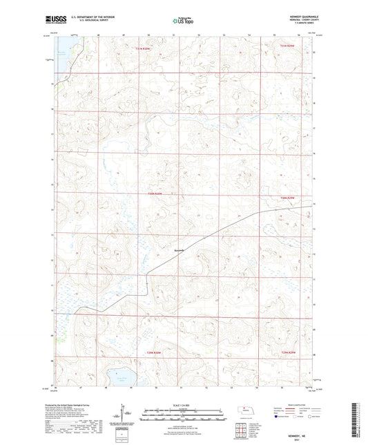 Kennedy Nebraska US Topo Map Image