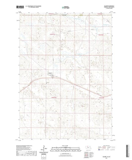 Kilgore Nebraska US Topo Map Image