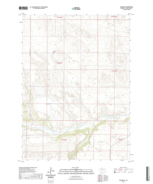 Kilgore SE Nebraska US Topo Map Image