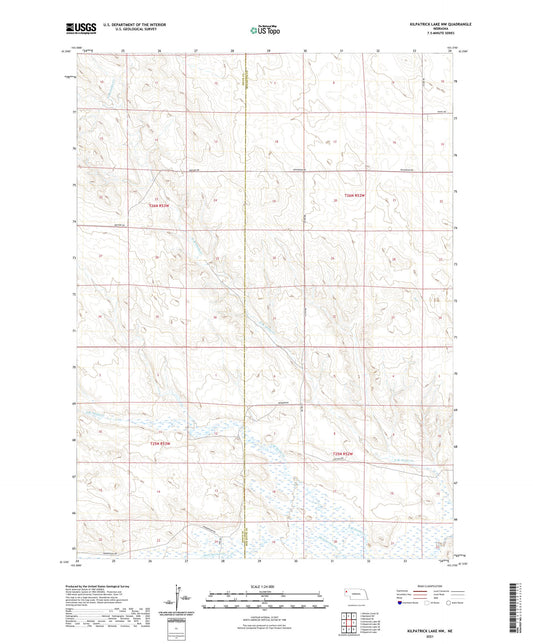 Kilpatrick Lake NW Nebraska US Topo Map Image