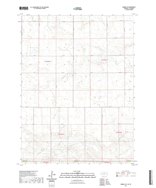 Kimball SE Nebraska US Topo Map Image