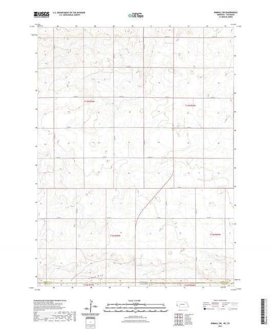 Kimball SW Nebraska US Topo Map Image