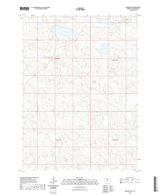 Koshopah NE Nebraska US Topo Map Image
