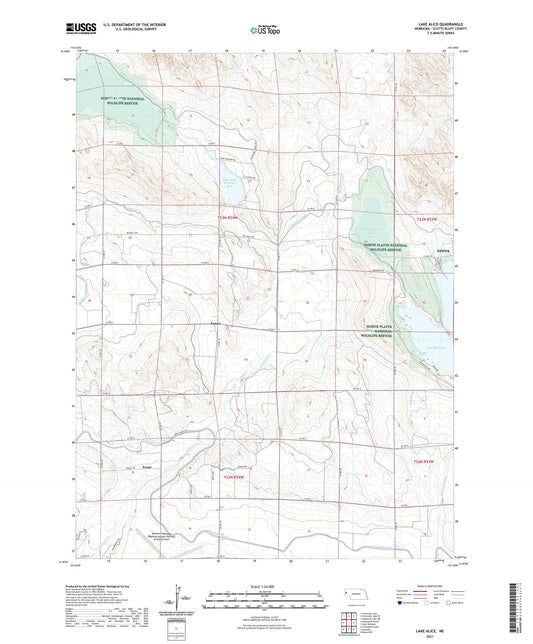 Lake Alice Nebraska US Topo Map Image