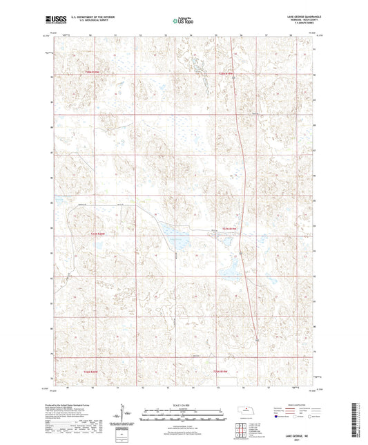 Lake George Nebraska US Topo Map Image