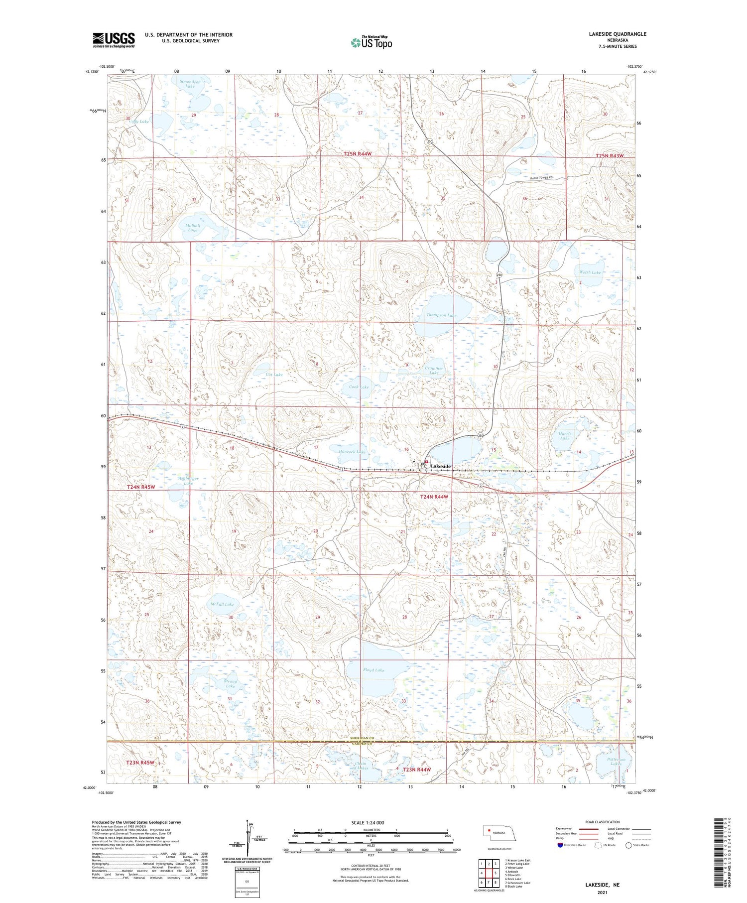 Lakeside Nebraska US Topo Map Image