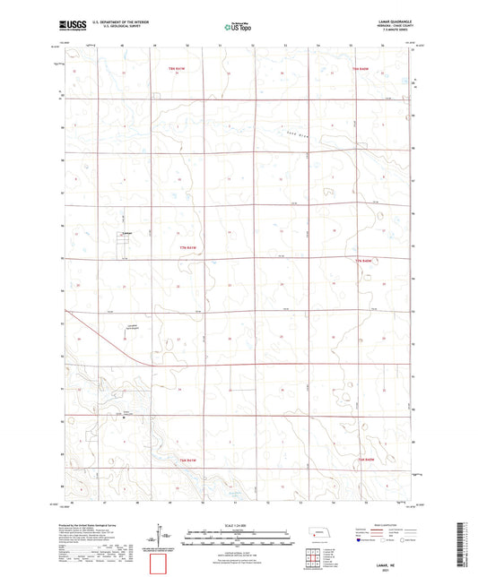 Lamar Nebraska US Topo Map Image