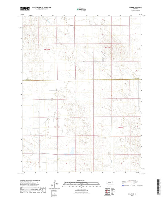 Lamar NE Nebraska US Topo Map Image