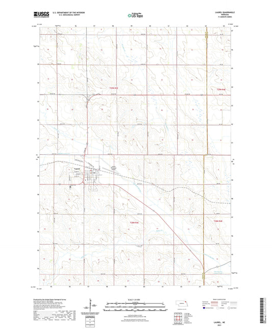 Laurel Nebraska US Topo Map Image
