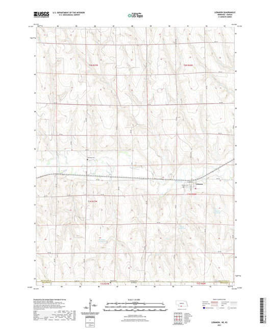 Lebanon Nebraska US Topo Map Image