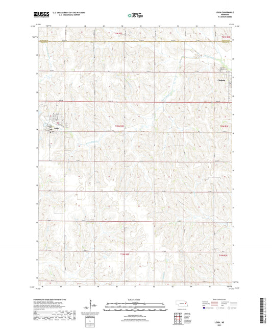 Leigh Nebraska US Topo Map Image