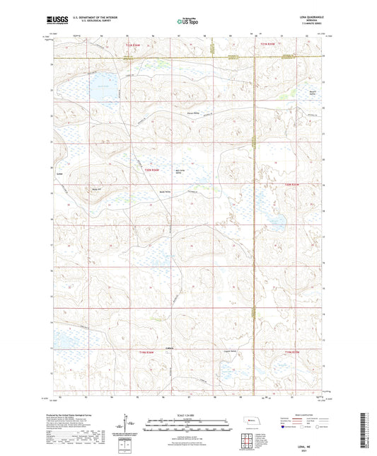 Lena Nebraska US Topo Map Image