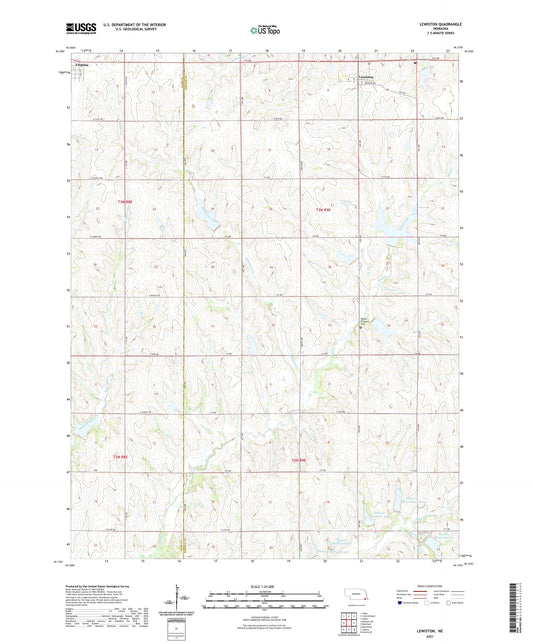 Lewiston Nebraska US Topo Map Image