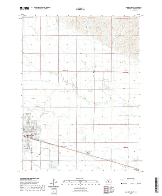 Lexington East Nebraska US Topo Map Image