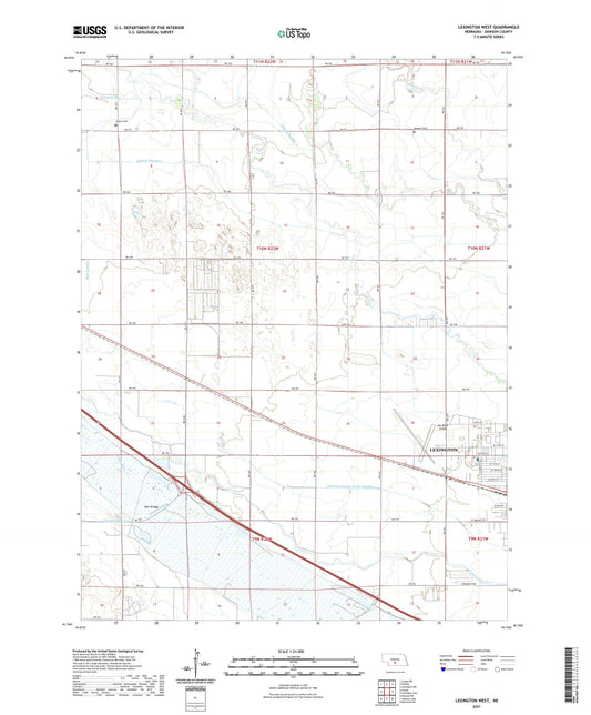 Lexington West Nebraska US Topo Map Image
