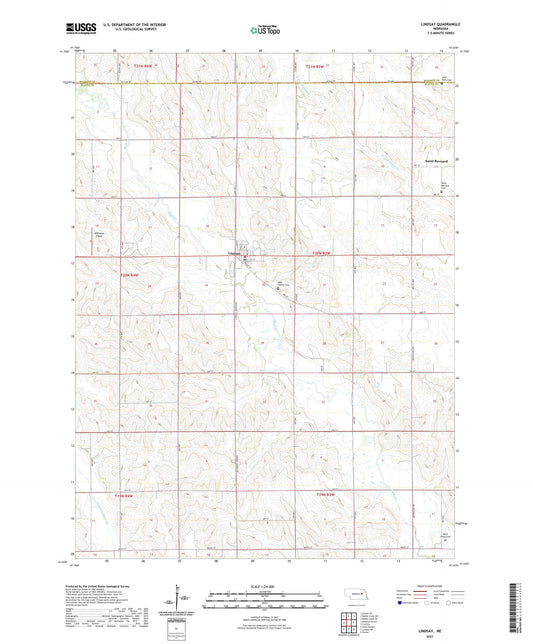 Lindsay Nebraska US Topo Map Image
