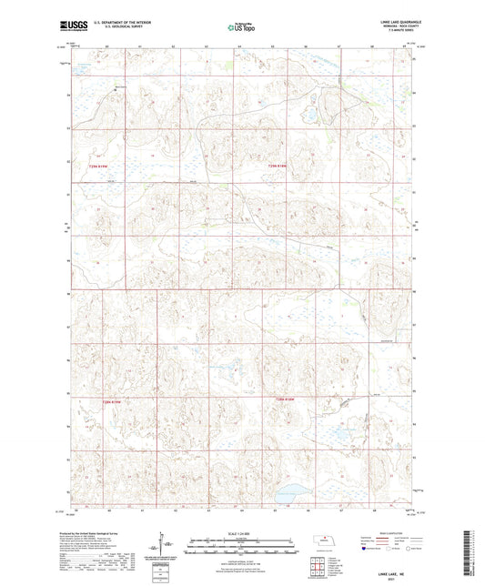 Linke Lake Nebraska US Topo Map Image