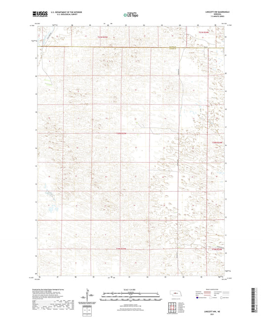 Linscott NW Nebraska US Topo Map Image