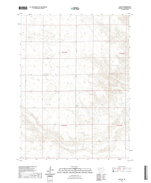Lisco SW Nebraska US Topo Map Image