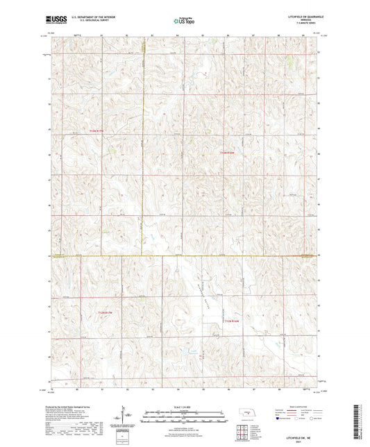 Litchfield SW Nebraska US Topo Map Image