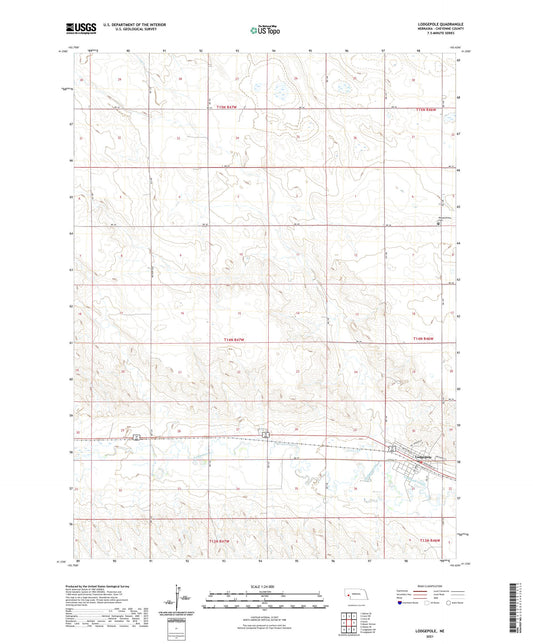 Lodgepole Nebraska US Topo Map Image