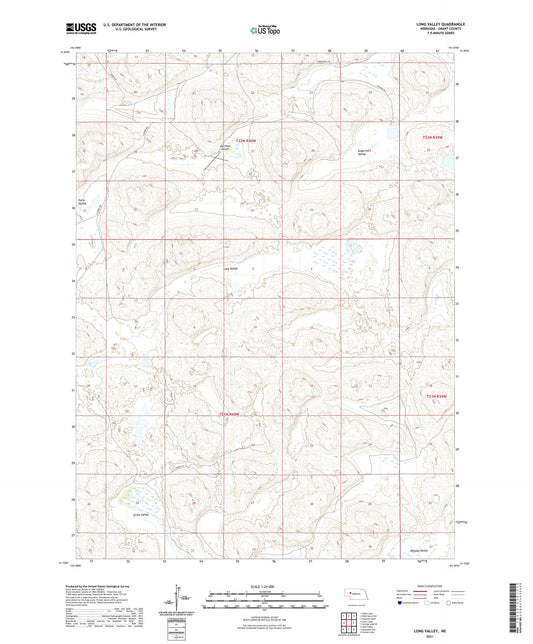 Long Valley Nebraska US Topo Map Image