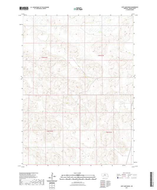 Lost Lake Ranch Nebraska US Topo Map Image