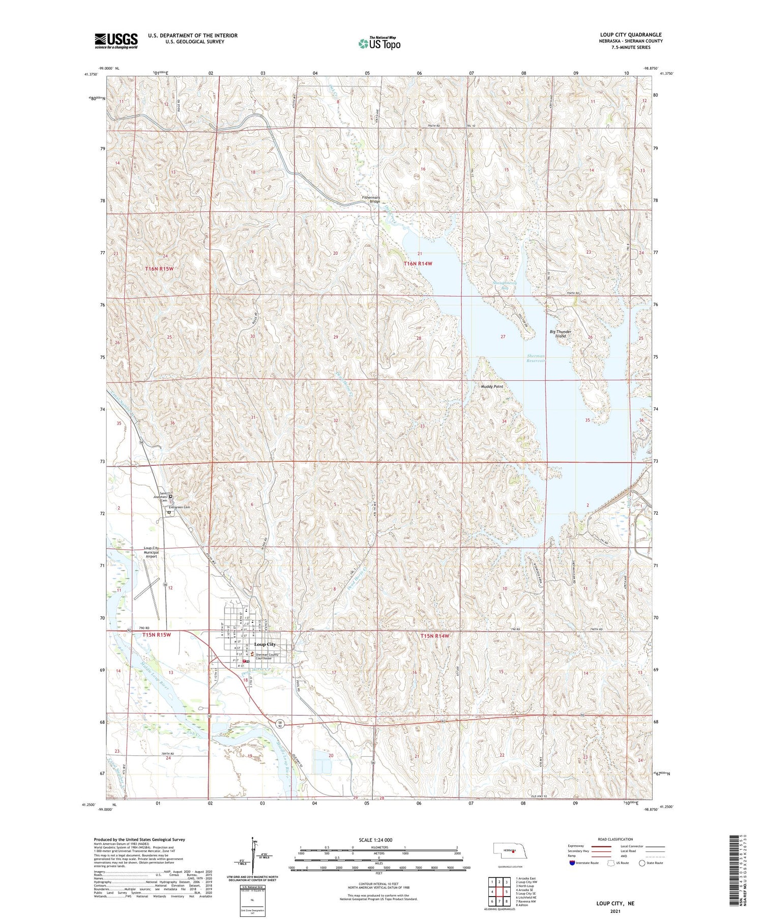 Loup City Nebraska US Topo Map Image