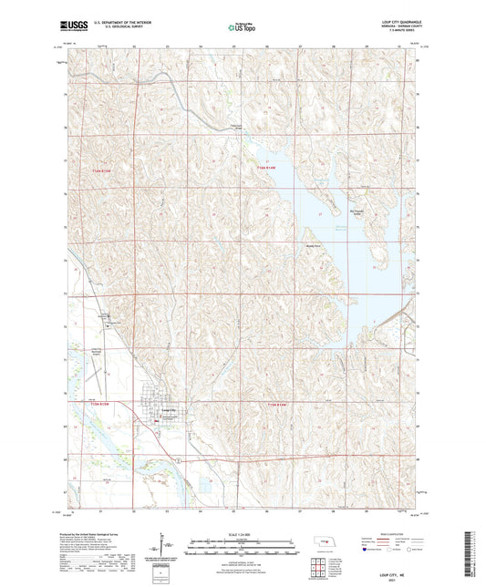 Loup City Nebraska US Topo Map Image