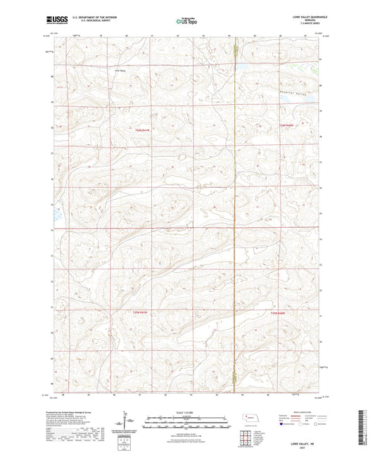 Lowe Valley Nebraska US Topo Map Image