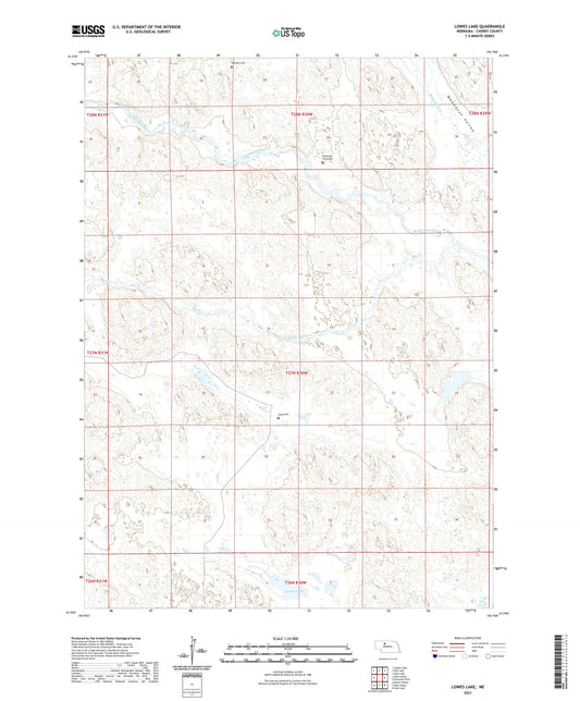 Lowes Lake Nebraska US Topo Map Image