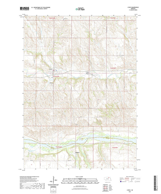 Lynch Nebraska US Topo Map Image