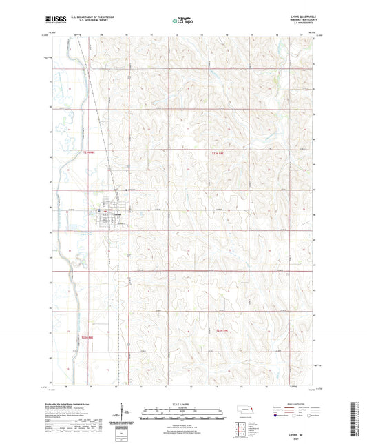 Lyons Nebraska US Topo Map Image