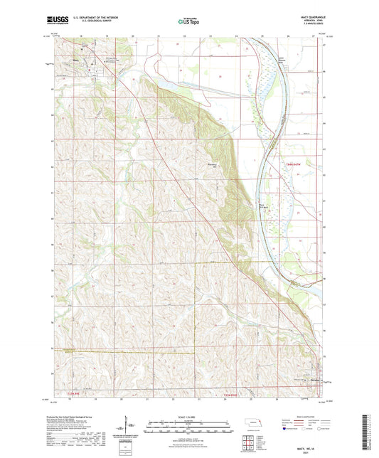 Macy Nebraska US Topo Map Image