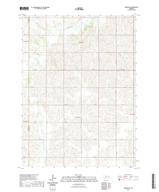 Madison SE Nebraska US Topo Map Image