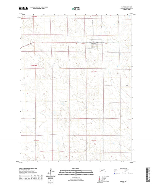 Madrid Nebraska US Topo Map Image