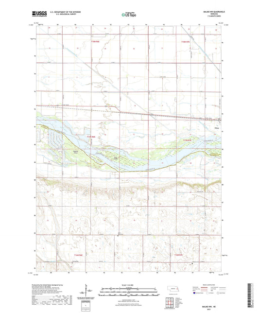 Malmo NW Nebraska US Topo Map Image