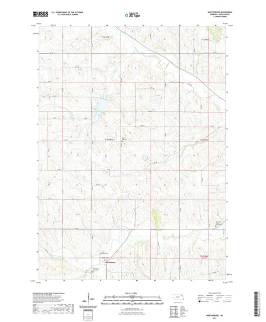 Martinsburg Nebraska US Topo Map Image