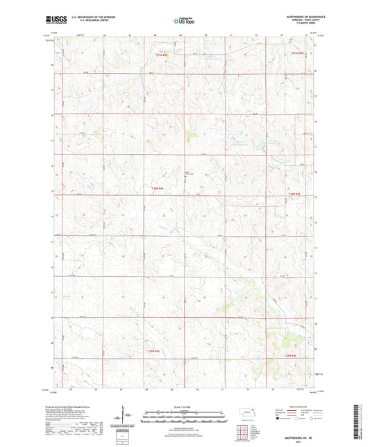 Martinsburg SW Nebraska US Topo Map Image