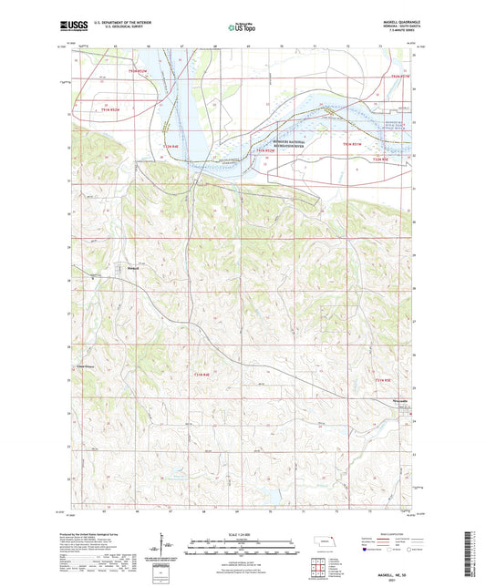 Maskell Nebraska US Topo Map Image