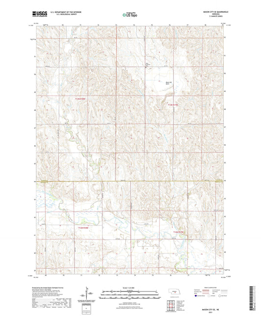 Mason City SE Nebraska US Topo Map Image