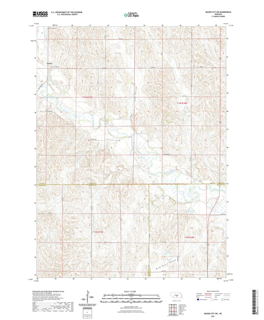 Mason City SW Nebraska US Topo Map Image