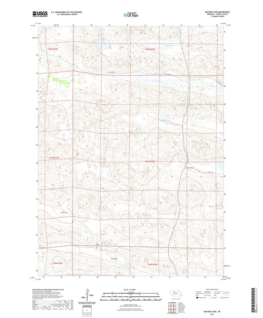 Mayhew Lake Nebraska US Topo Map Image